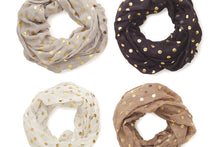Load image into Gallery viewer, Steph Gold Dot Scarf
