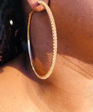 Load image into Gallery viewer, Layla Big Hoop Earrings(Golden White)
